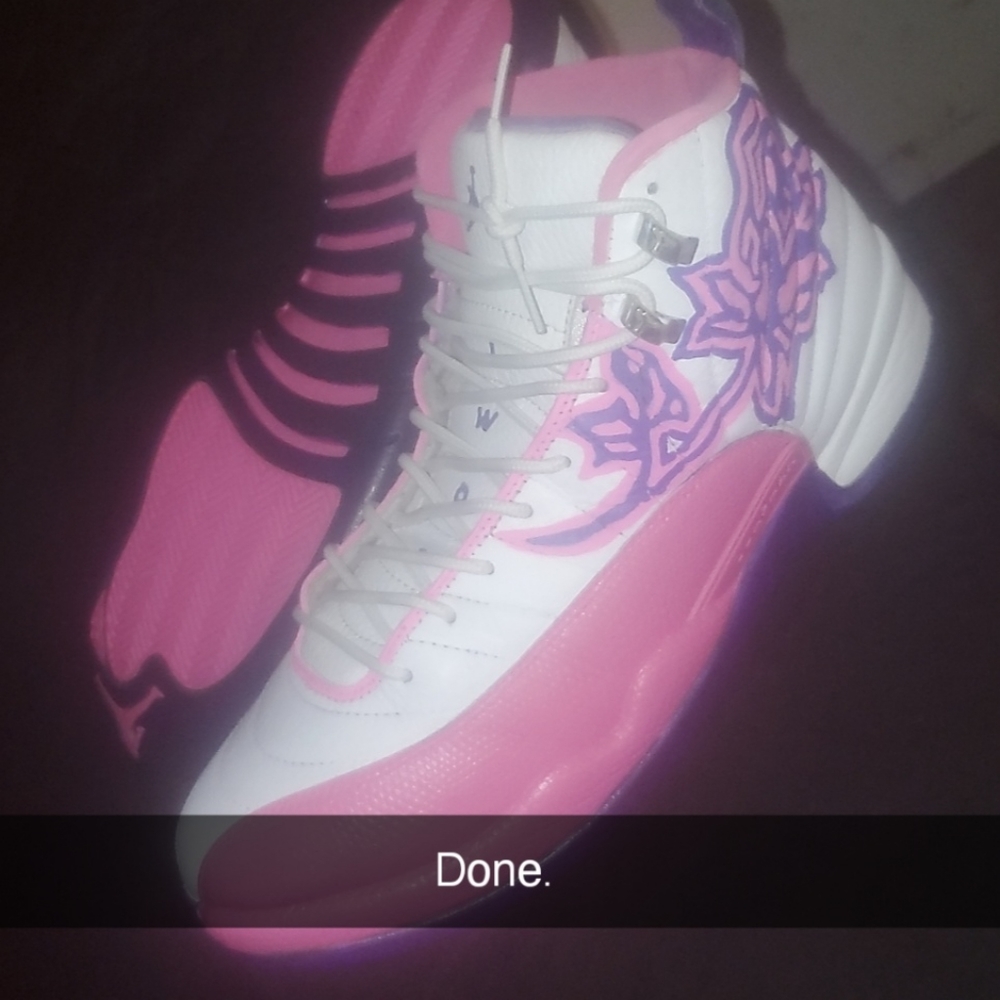 Custom jordan retro 12. Size 11.